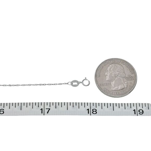 Vintage China FD Sterling Silver 925 1.3mm Rope Chain Necklace 18" - Picture 2 of 3